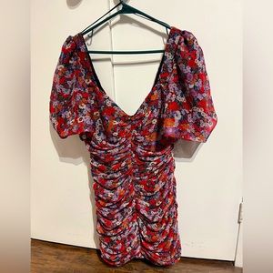 Zara floral mini dress